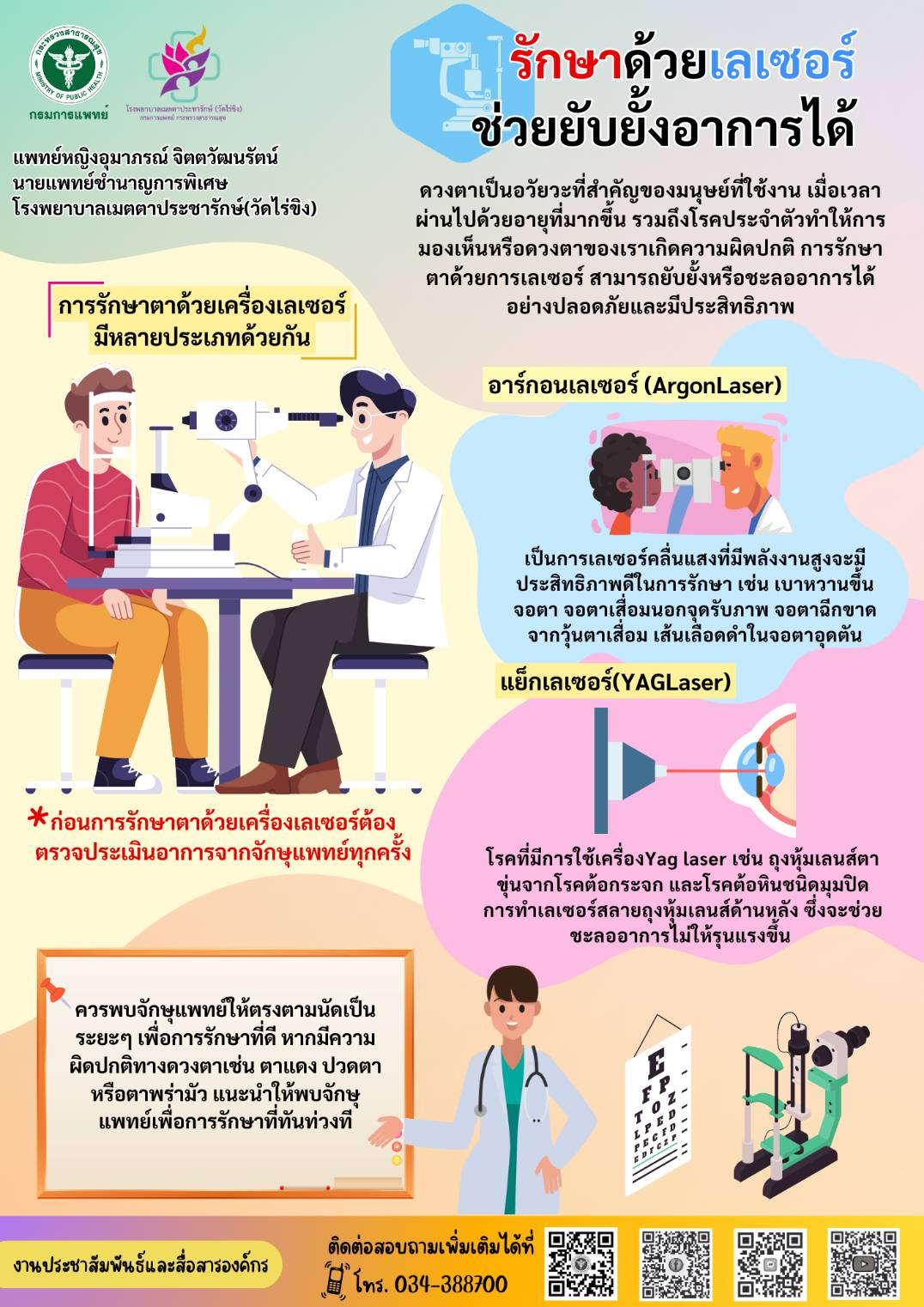 รพ.เมตตาฯ แนะ “รักษาตาด้วยเลเซอร์ช่วยยับยั้งอาการได้”