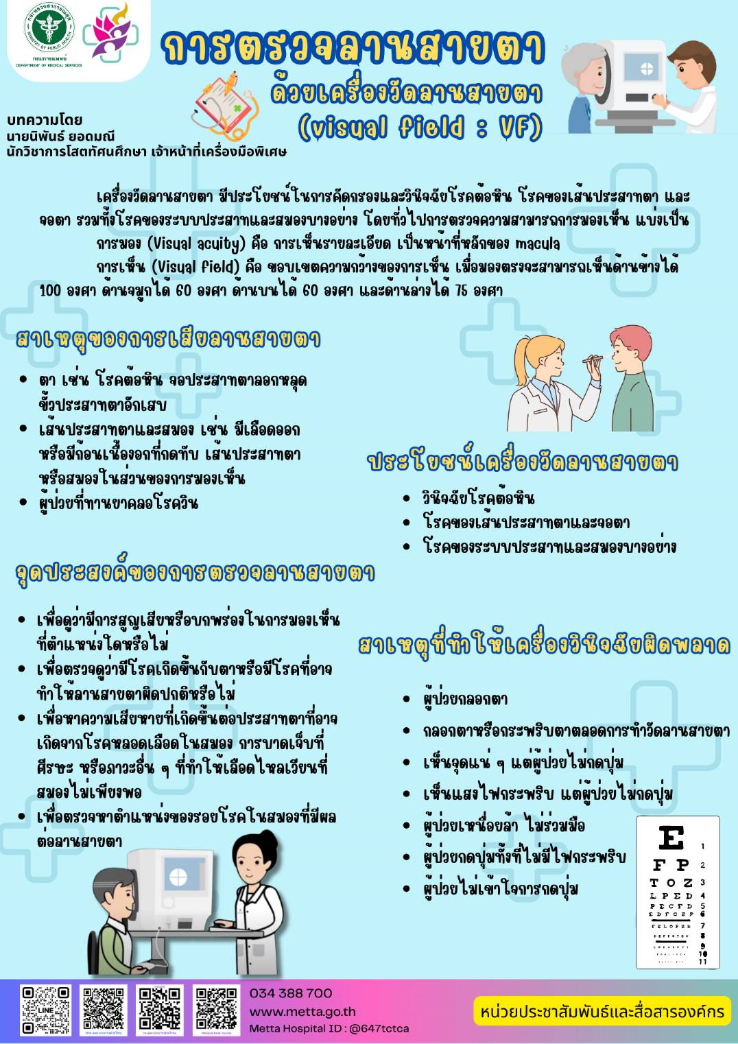 รพ.เมตตา ฯ ชวนรู้จักเครื่อง VF เครื่องวัดลาน