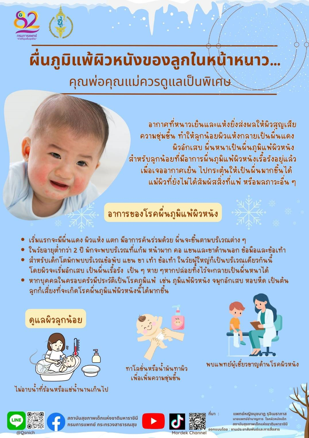 ผื่นภูมิแพ้ผิวหนังของลูกในหน้าหนาว…คุณพ่อคุณแม่ควรดูแลเป็นพิเศษ