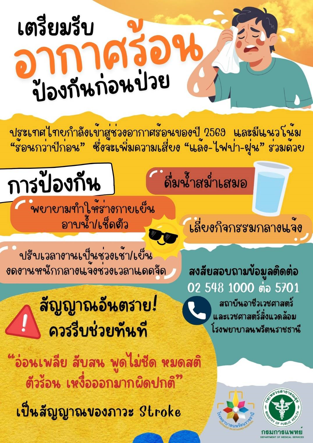 เตรียมรับอากาศร้อนป้องกันก่อนป่วย